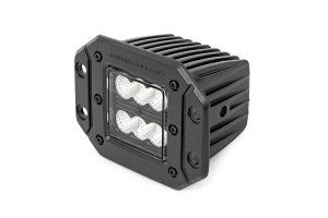 LED Light Pods - Flush Mount - Rough Country - Black Series, Flood - Black